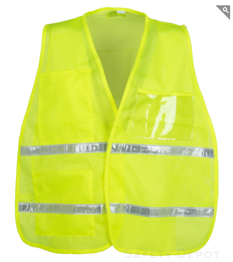 YELLOW/LIME MESH INCIDENT COMMAND VEST